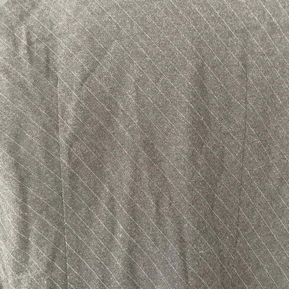 Donna Morgan Pinstriped Rose Embroidered Dress Size 10 Scoop Neck - Picture 7 of 7